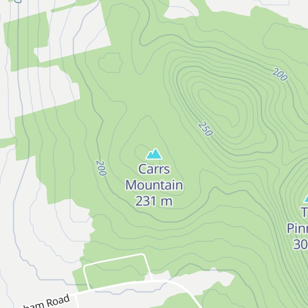 Map of Carrs Mountain