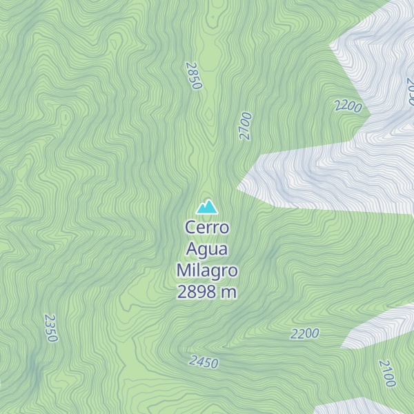 Map of Cerro Agua Milagro