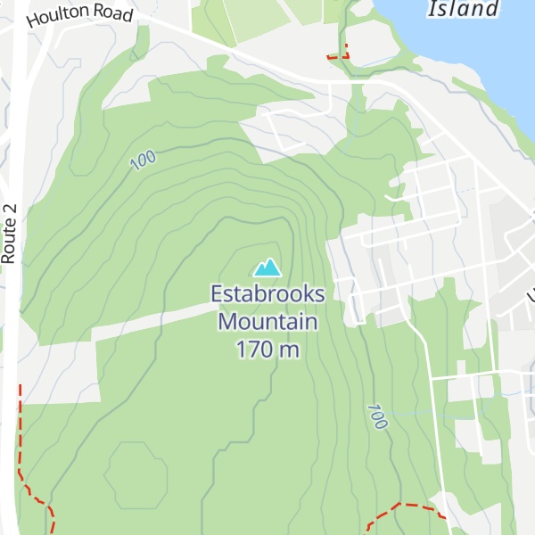 Map of Estabrooks Mountain