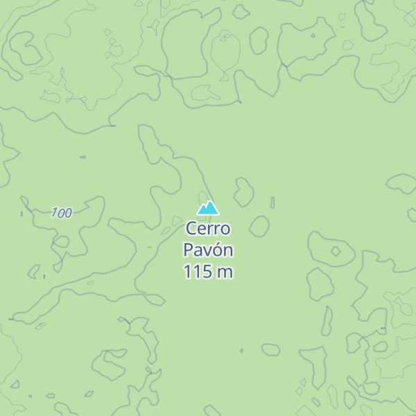 Map of Cerro Pavón