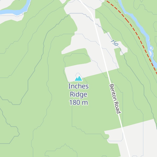 Map of Inches Ridge