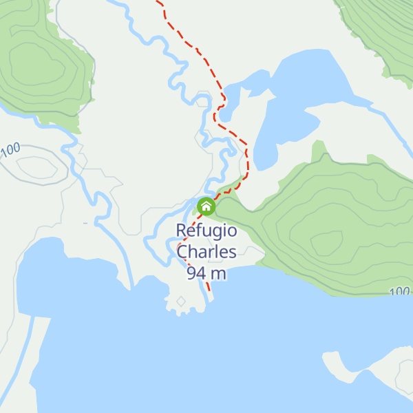 Map of Refugio Charles