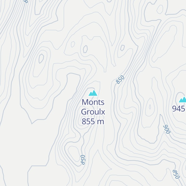 Map of Monts Groulx