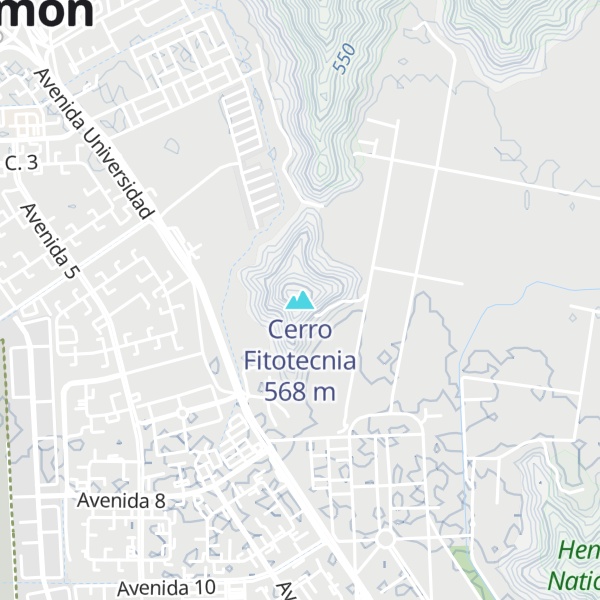 Map of Cerro Fitotecnia