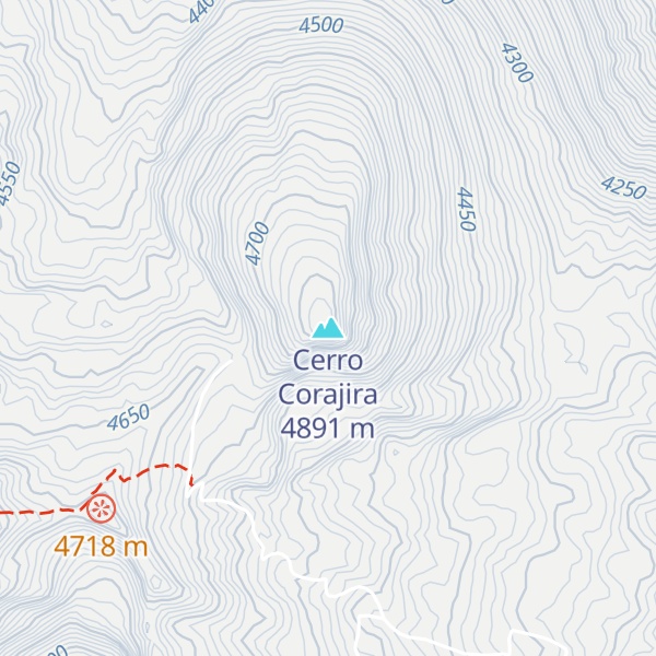 Map of Cerro Corajira