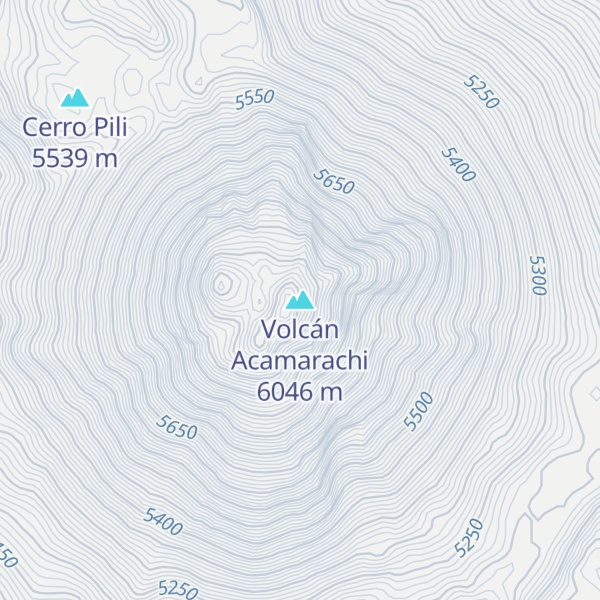 Map of Volcán Acamarachi