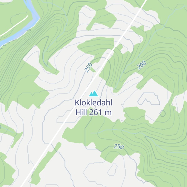 Map of Klokledahl Hill