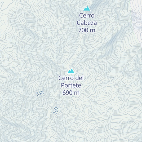 Map of Cerro del Portete