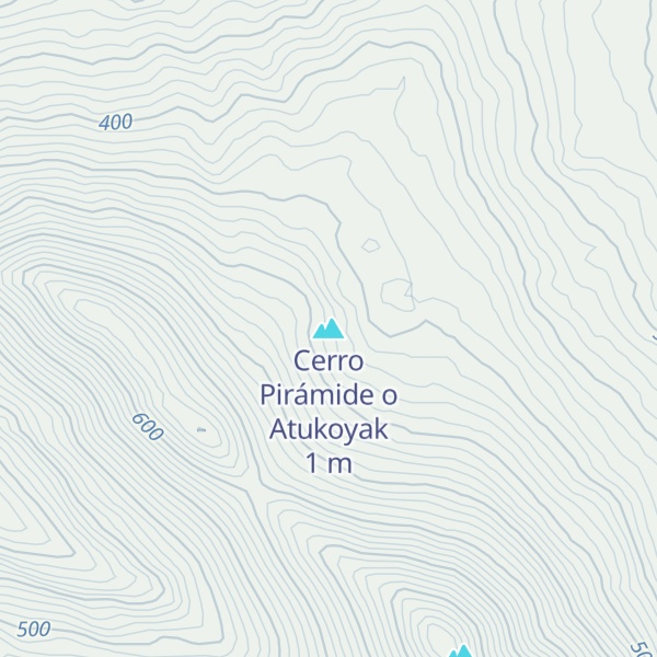 Map of Cerro Pirámide o Atukoyak