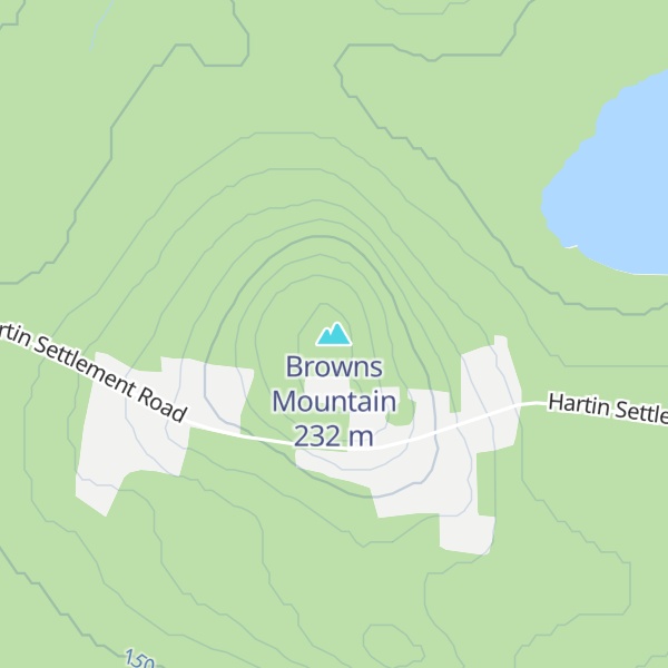 Map of Browns Mountain
