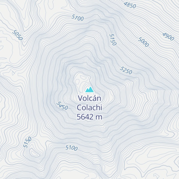 Map of Volcán Colachi