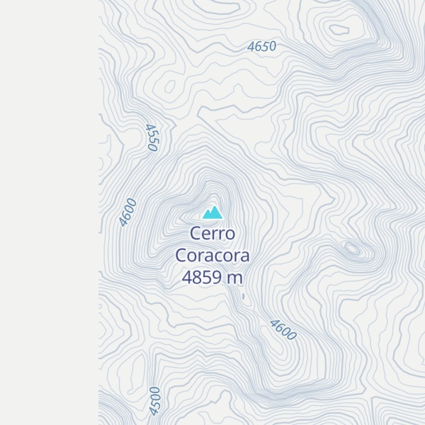 Map of Cerro Coracora