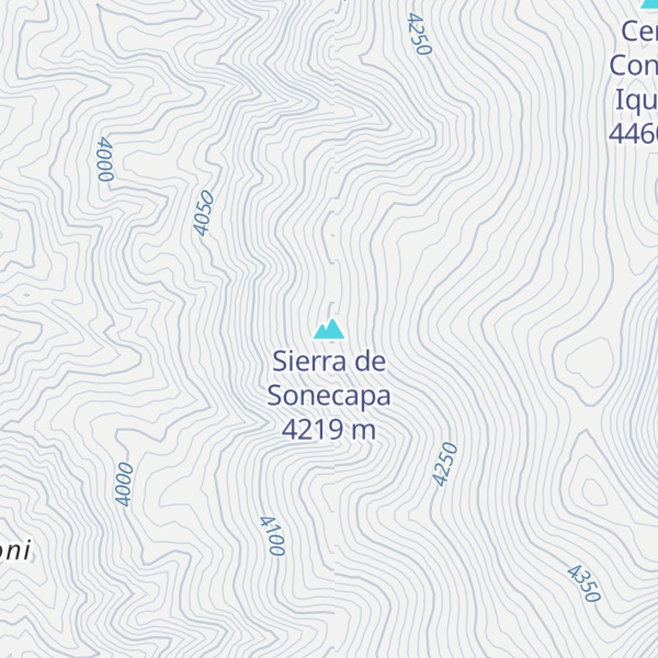 Map of Sierra de Sonecapa