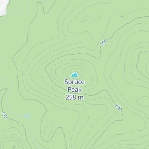 Map of Spruce Peak