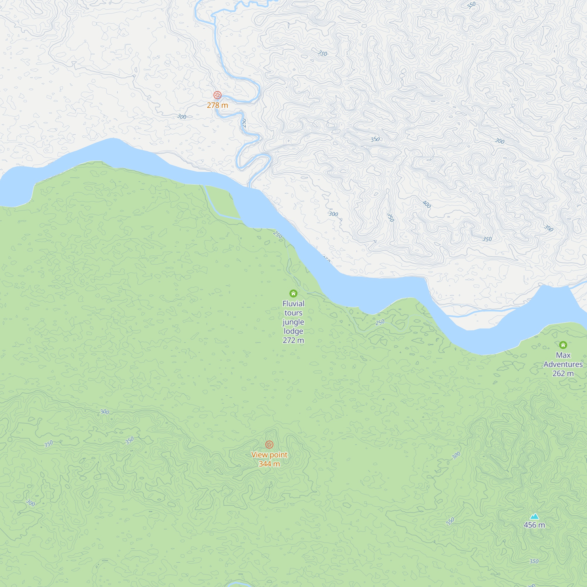 Fluvial tours jungle lodge map