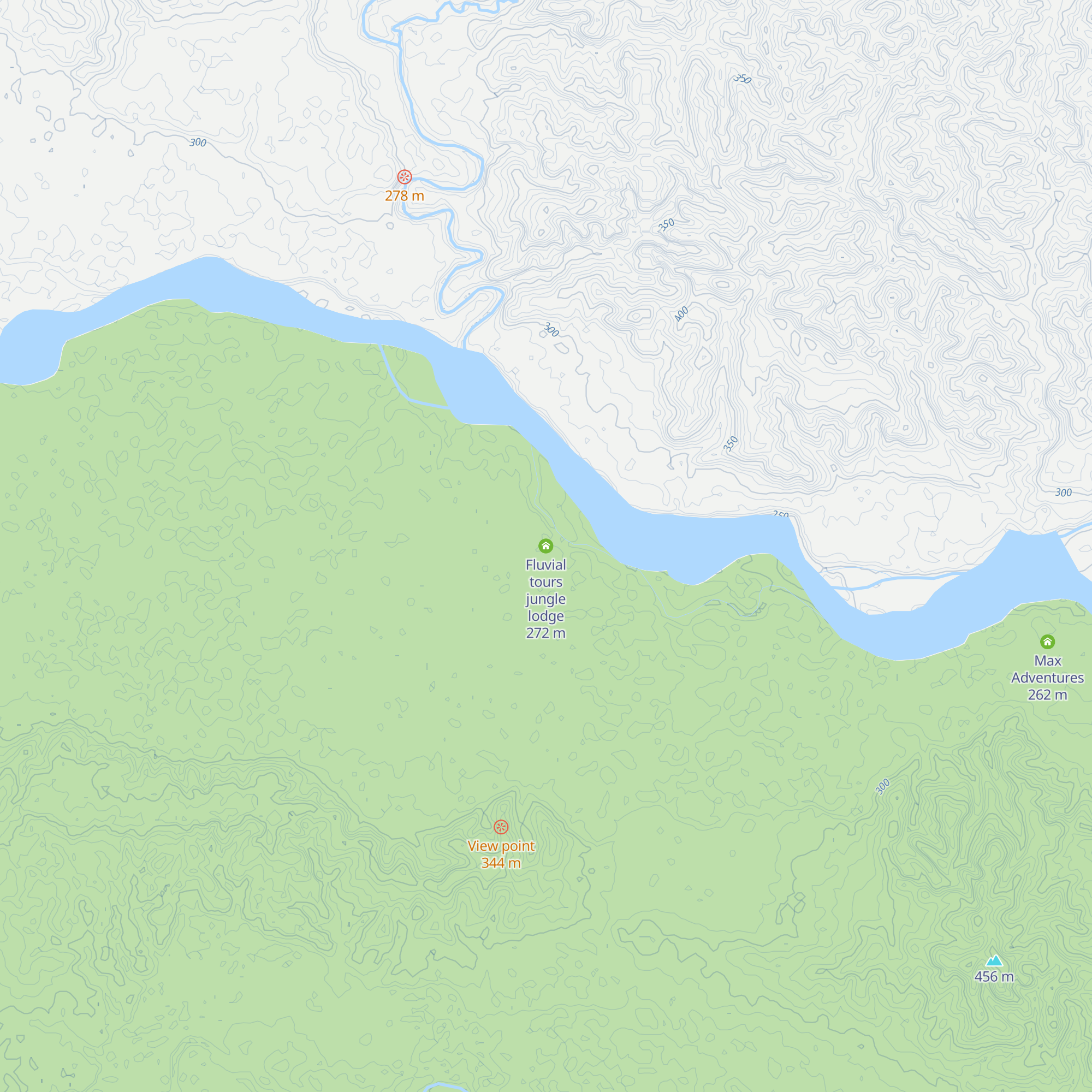Fluvial tours jungle lodge map