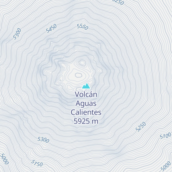 Map of Volcán Aguas Calientes