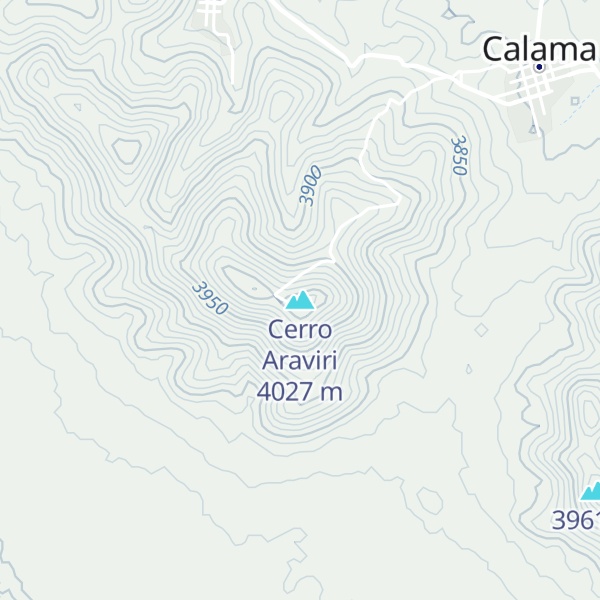Map of Cerro Araviri