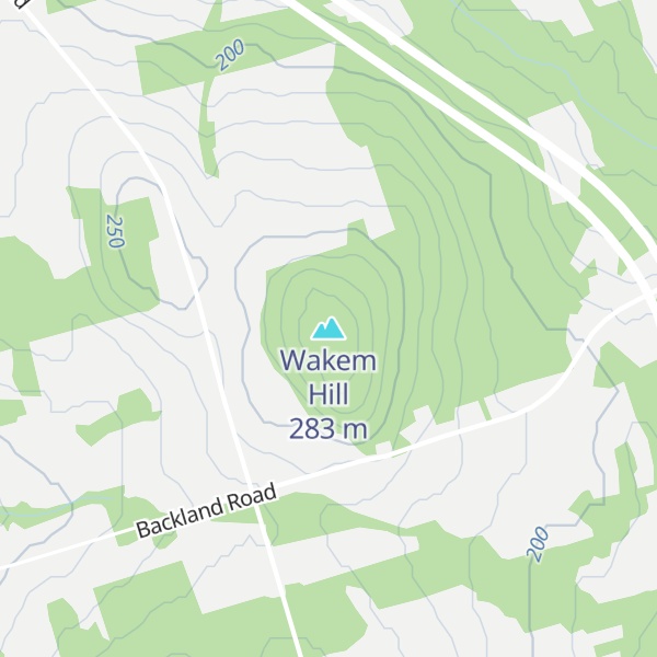 Map of Wakem Hill