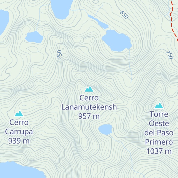 Map of Cerro Lanamutekensh