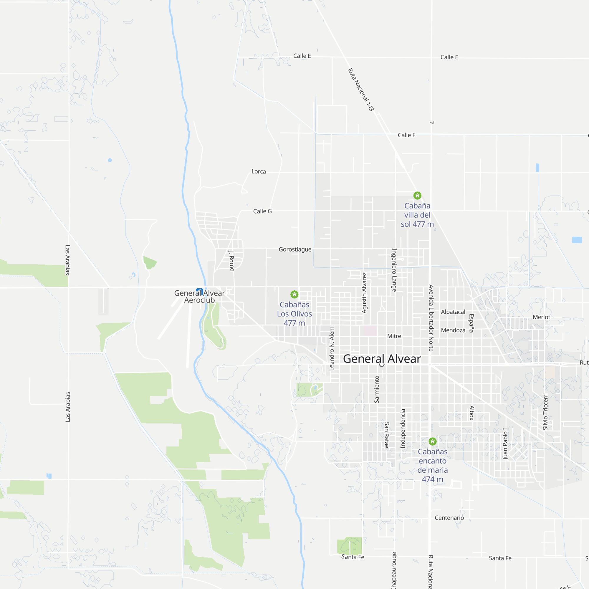 Cabañas Los Olivos map