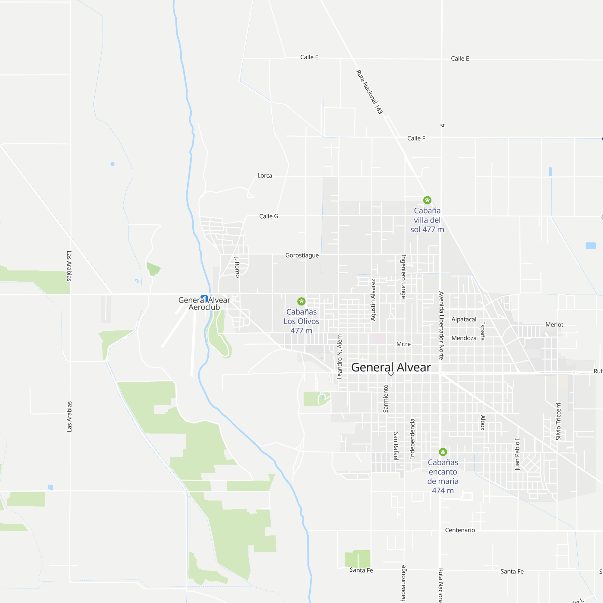 Cabañas Los Olivos map