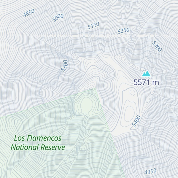 Map of Cerro Miscanti