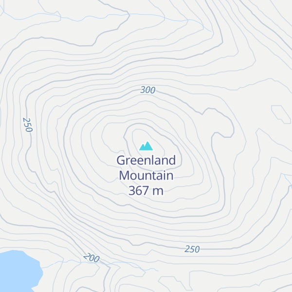 Map of Greenland Mountain