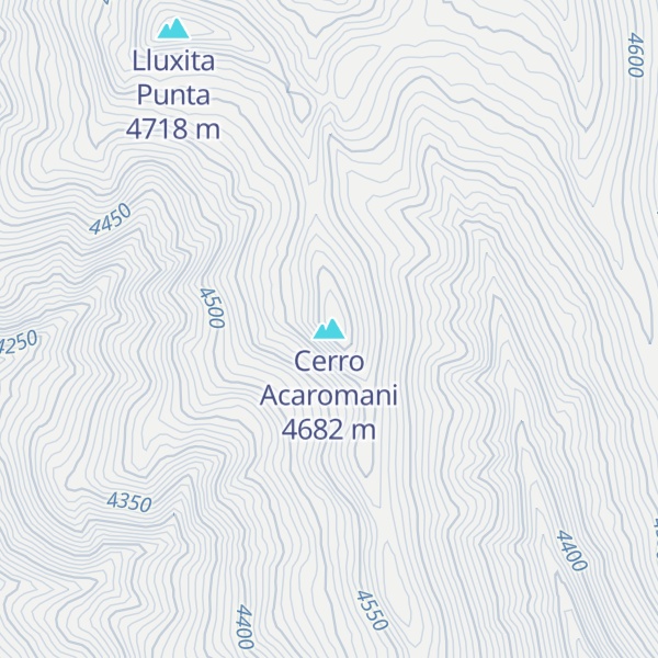 Map of Cerro Acaromani