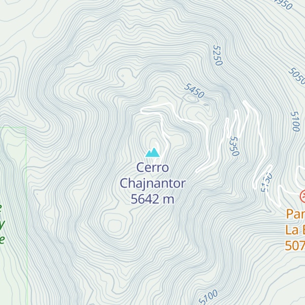 Map of Cerro Chajnantor