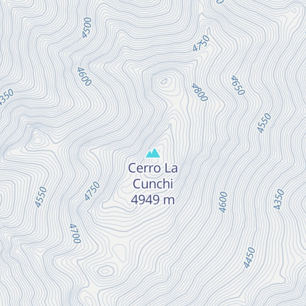 Map of Cerro La Cunchi