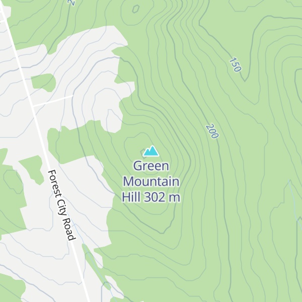 Map of Green Mountain Hill