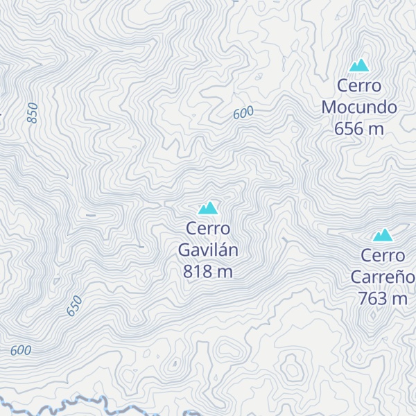 Map of Cerro Gavilán