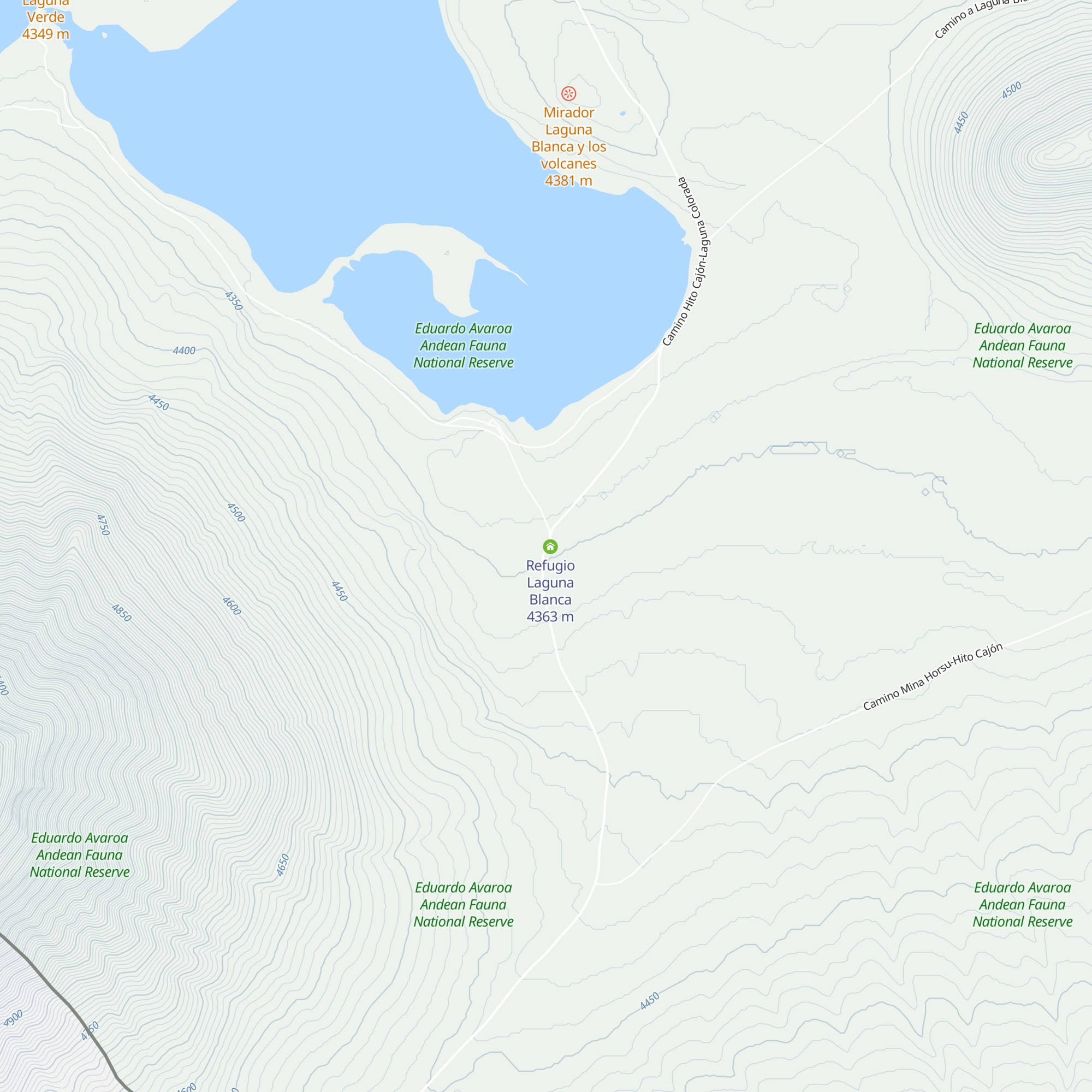 Refugio El Alto map