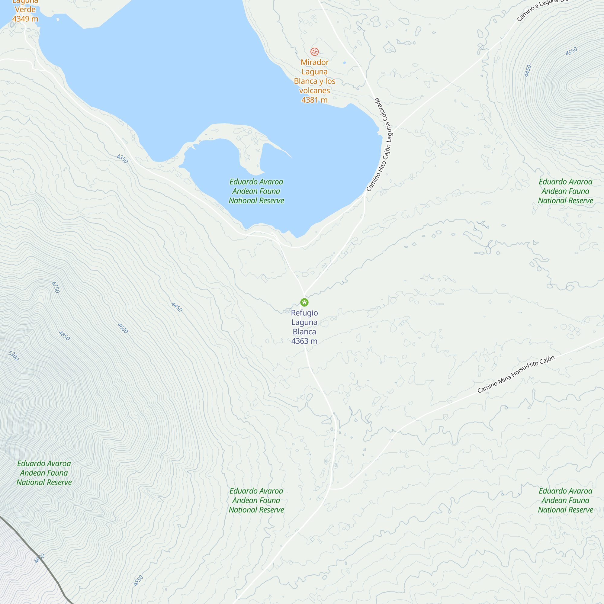 Refugio El Alto map