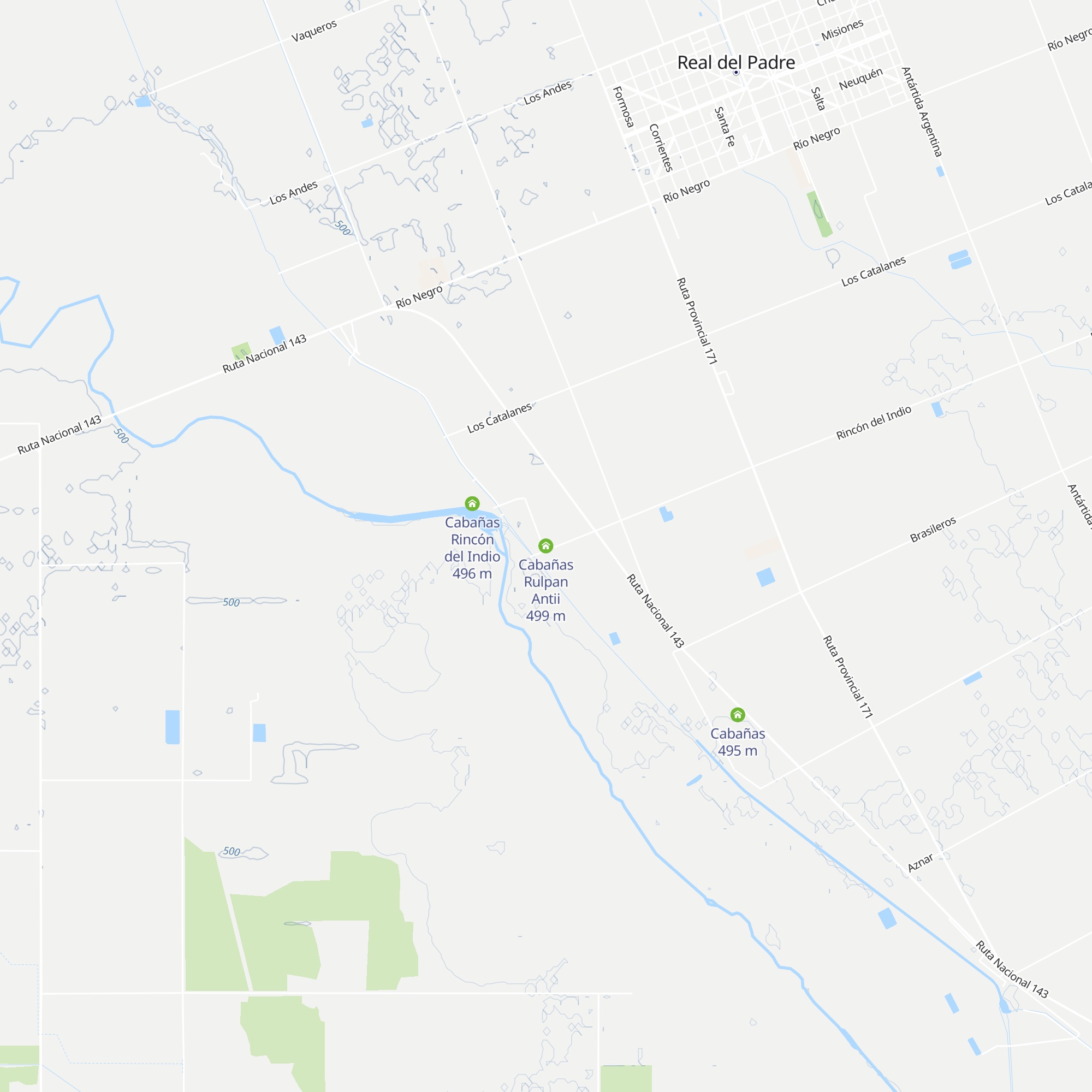 Cabañas Rulpan Antii map