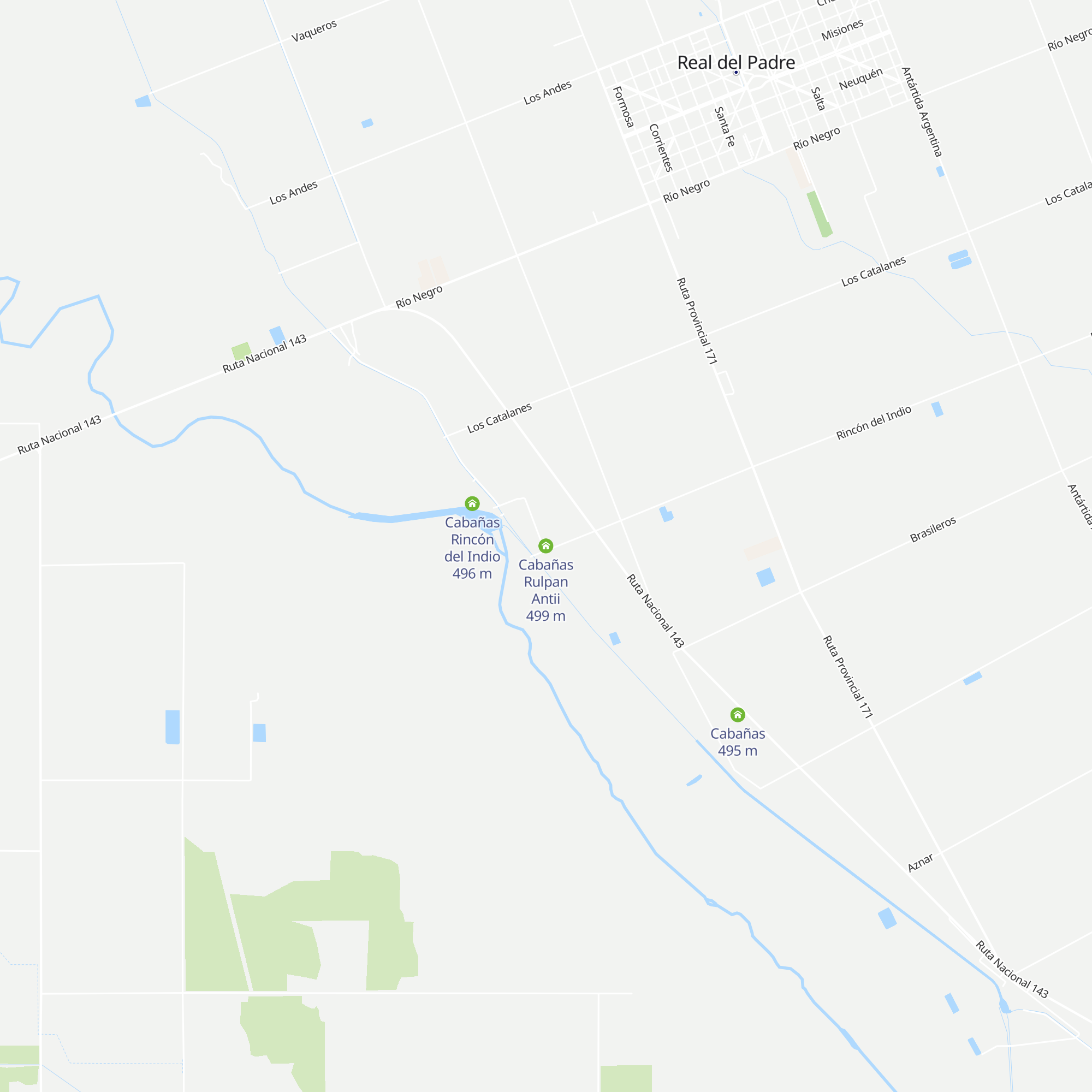 Cabañas Rulpan Antii map