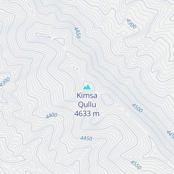Map of Kimsa Qullu