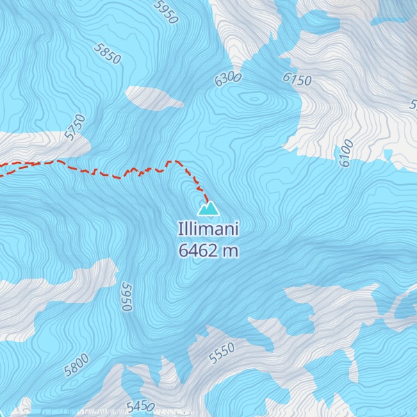 Map of Illimani