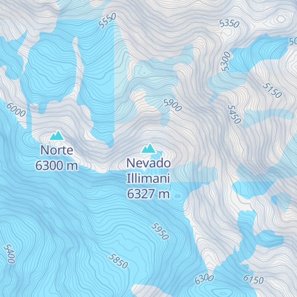 Map of Nevado Illimani