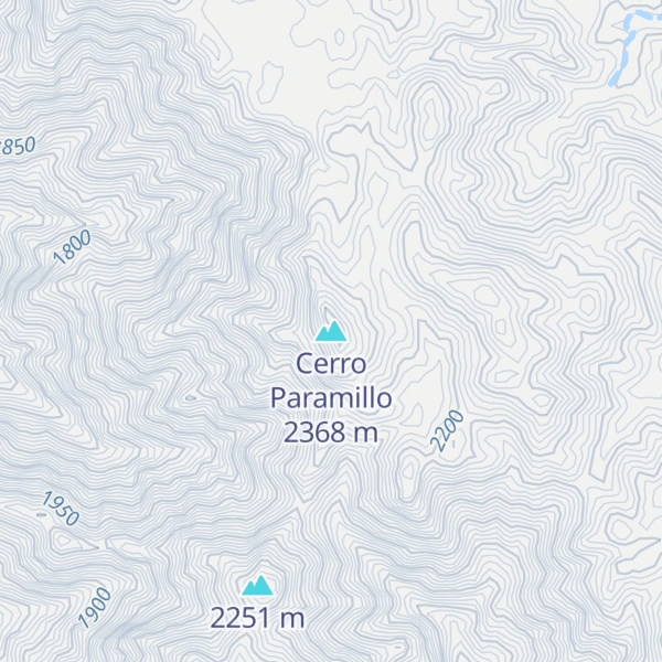 Map of Cerro Paramillo