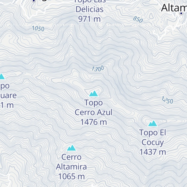 Map of Topo Cerro Azul