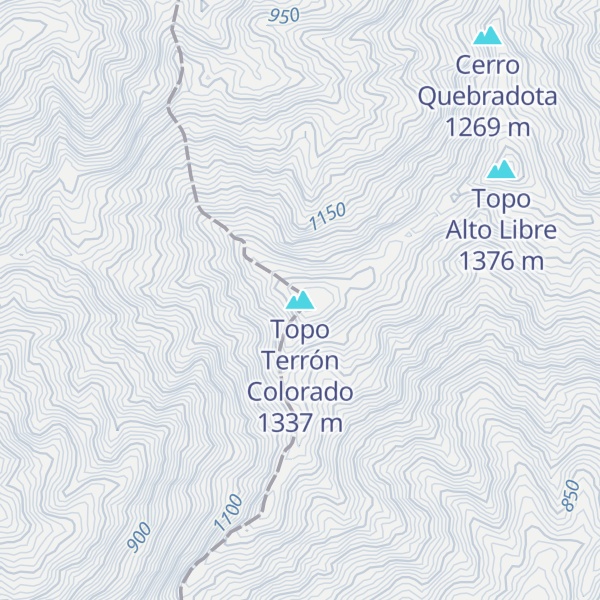 Map of Topo Terrón Colorado
