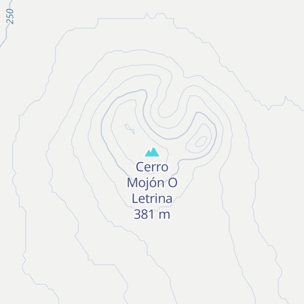 Map of Cerro Mojón O Letrina