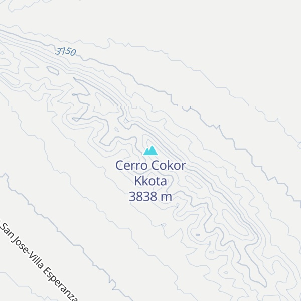 Map of Cerro Cokor Kkota
