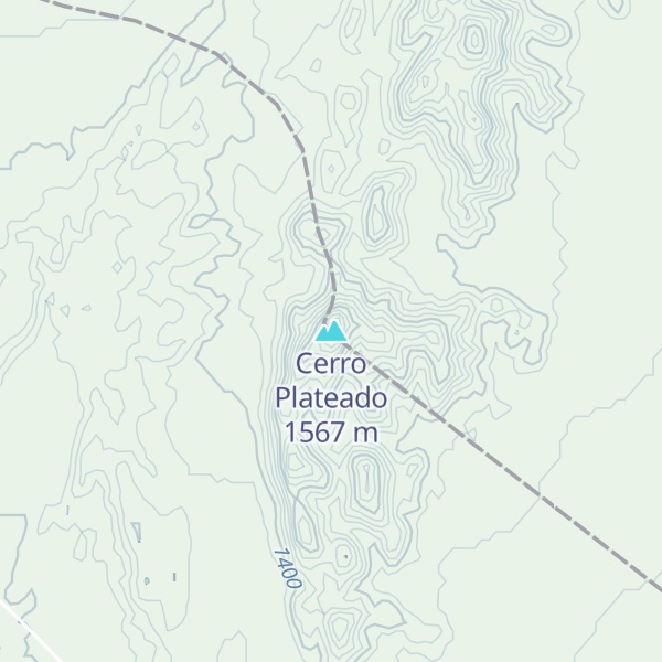 Map of Cerro Plateado