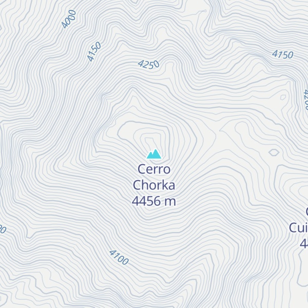 Map of Cerro Chorka