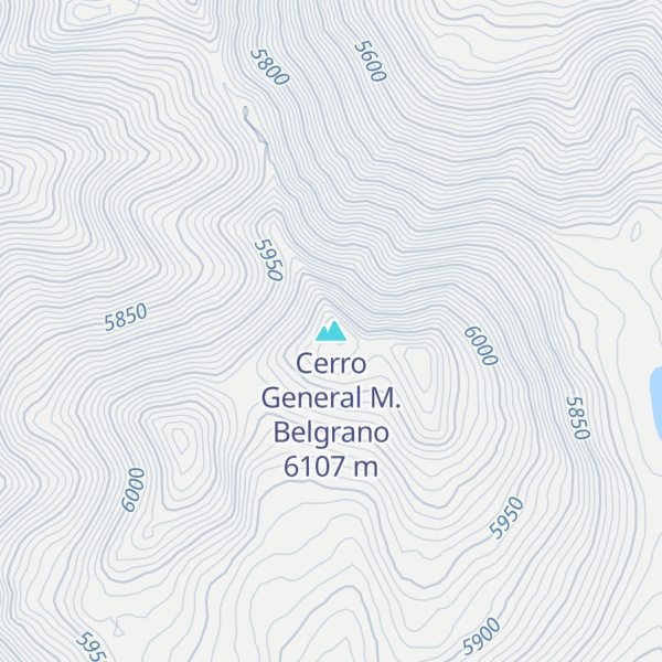 Map of Cerro General M. Belgrano