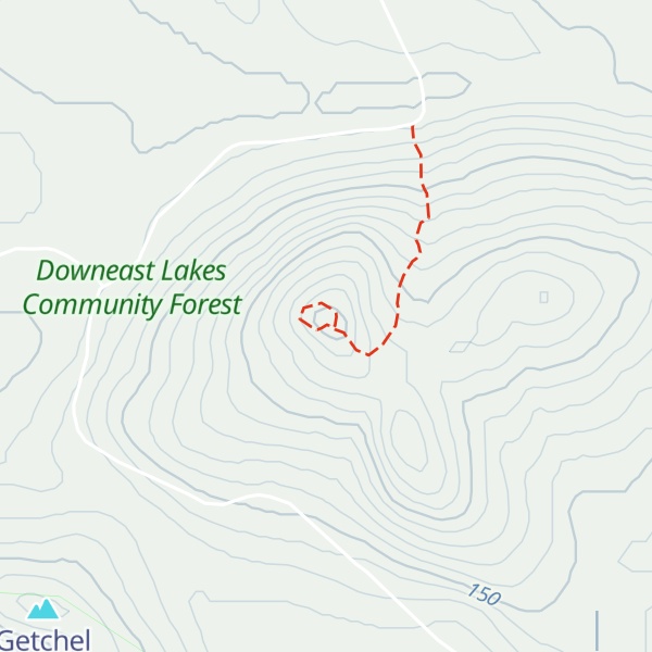 Map of Wabassus Mountain