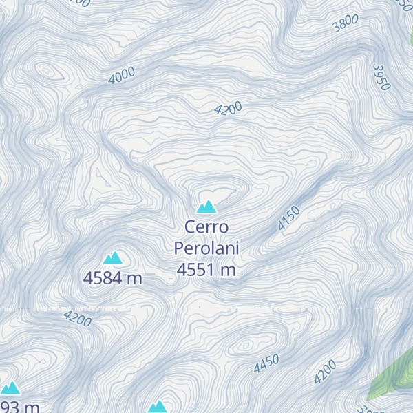 Map of Cerro Perolani